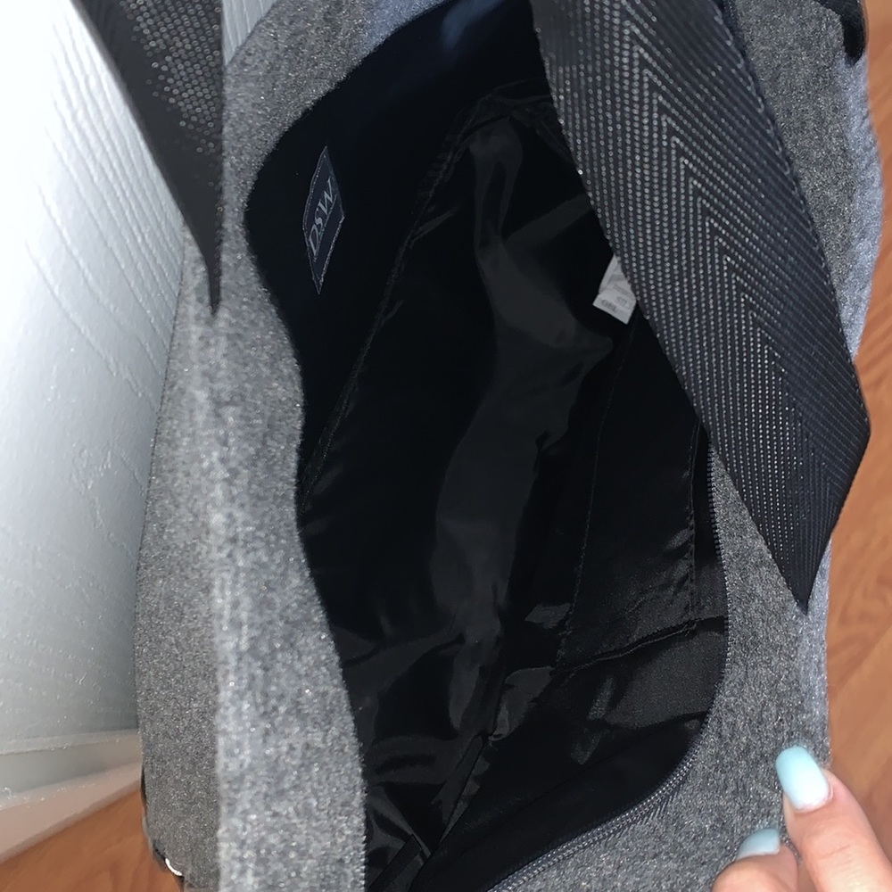 DSW faux wool & leather tote - Picture 7 of 9